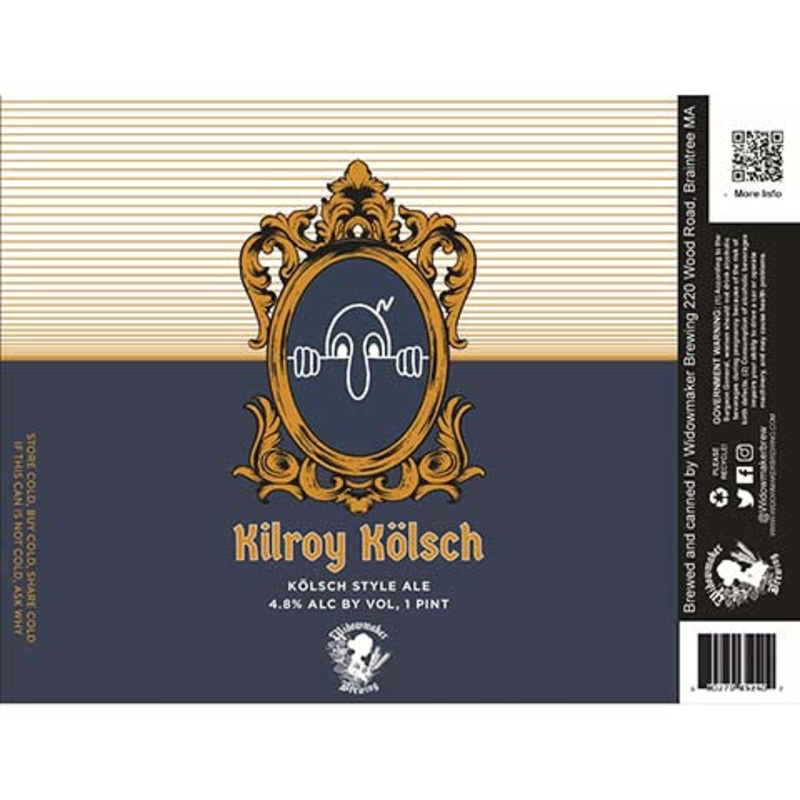 Widowmaker Kilroy Kolsch Style Ale 16OZ SINGLE CAN