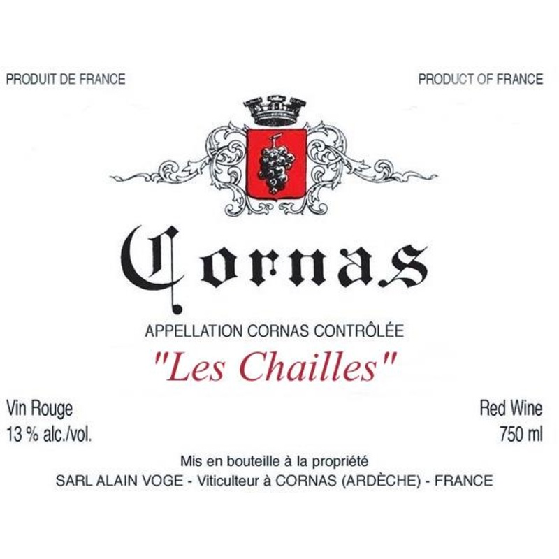 DOM ALAIN VOGE CORNAS LES CHAILLES 2019 750 mL