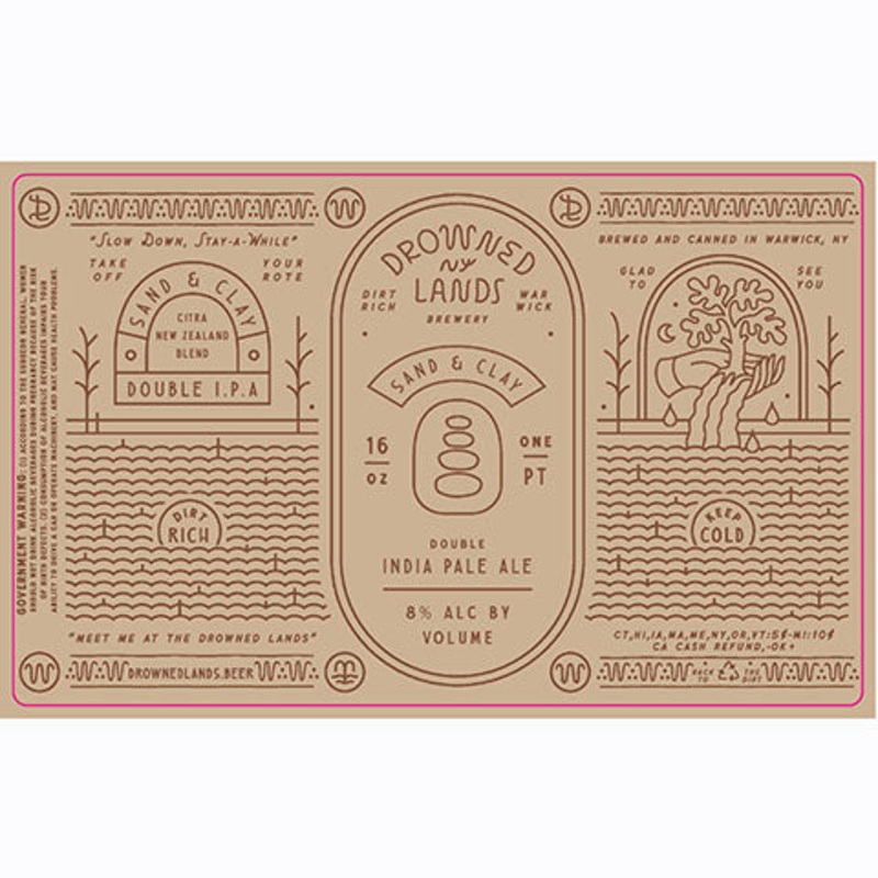 Drowned Lands Sand & Clay DIPA 16OZ SINGLE CAN