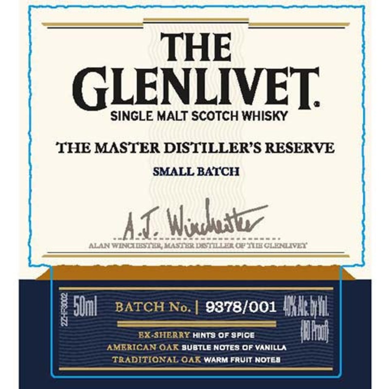 Glenlivet The Master Ditiller's Reserve Scotch Whisky 50ML BTL