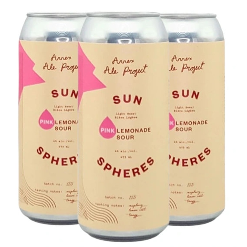 ANNEX SUN SPHERES PINK LEMONADE SOUR 473ML 4PK CAN @ Southgate [1038541] 1892 ml