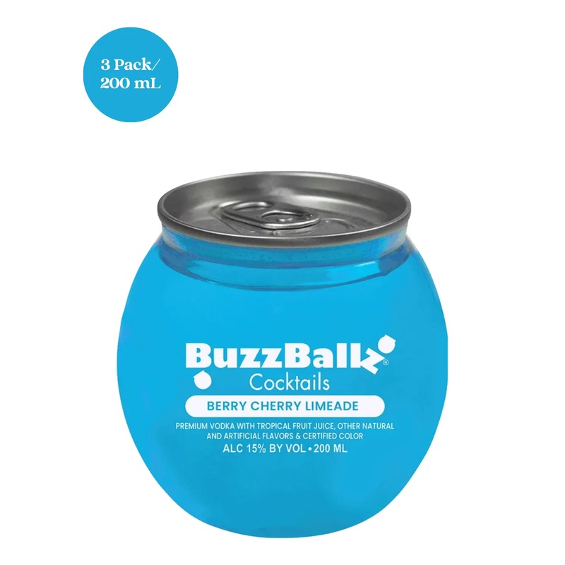 BuzzBallz Cocktails Berry Cherry Limeade 3pk 200mL}