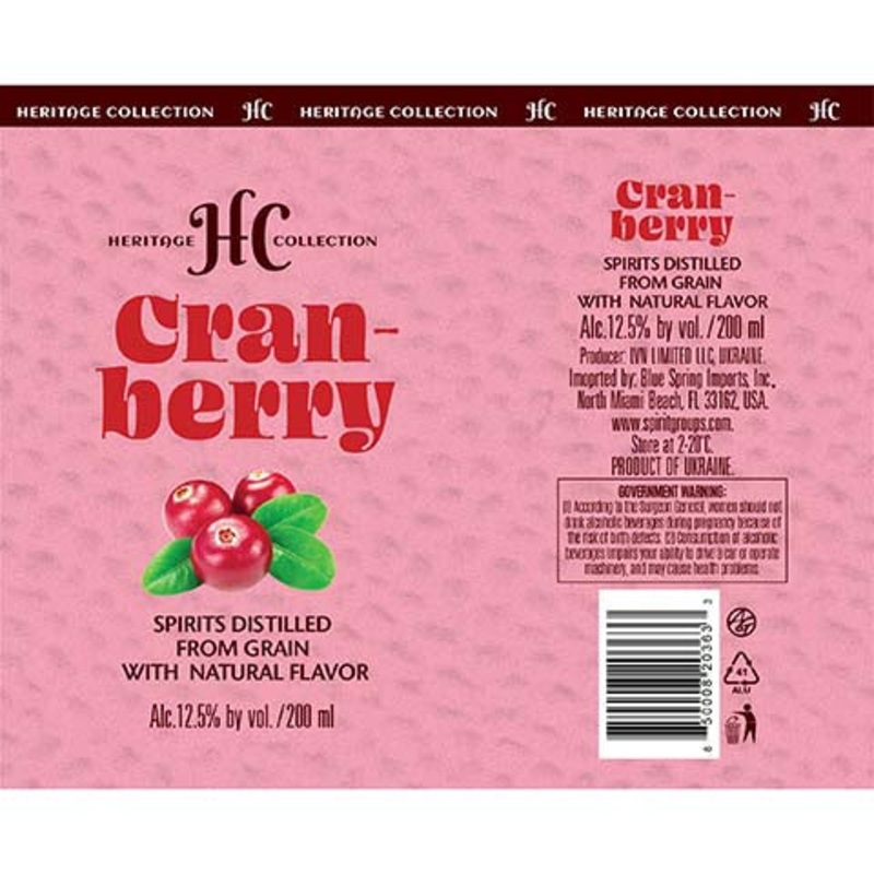Heritage Collection Cranberry 200ML BTL