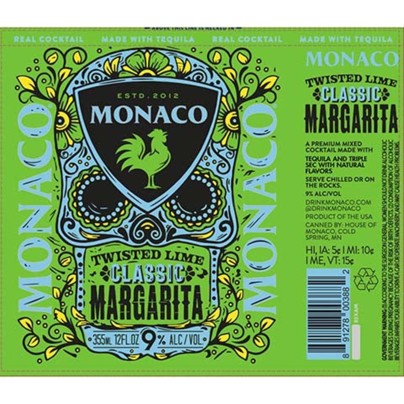 Monaco Twisted Lime Classic Margarita 12OZ SINGLE CAN