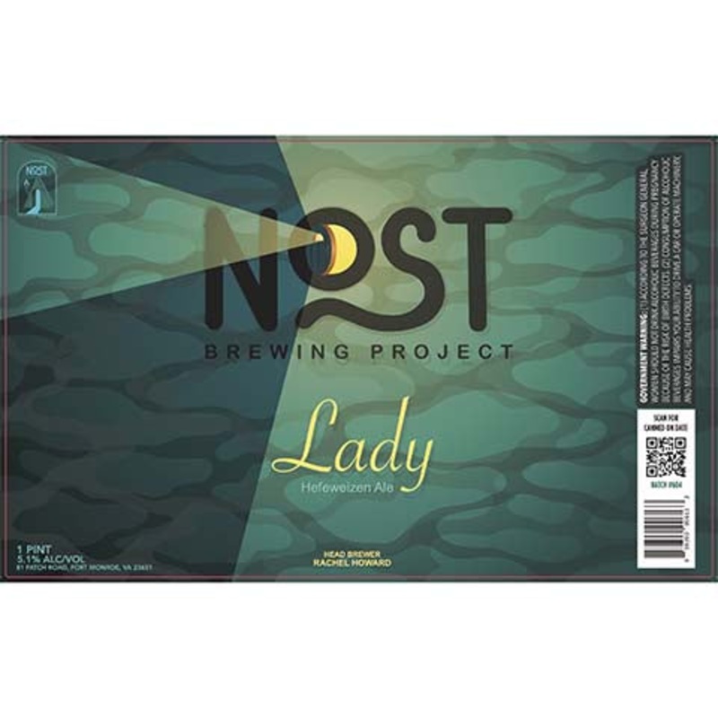 Nost Lady Hefeweizen Ale 16OZ SINGLE CAN