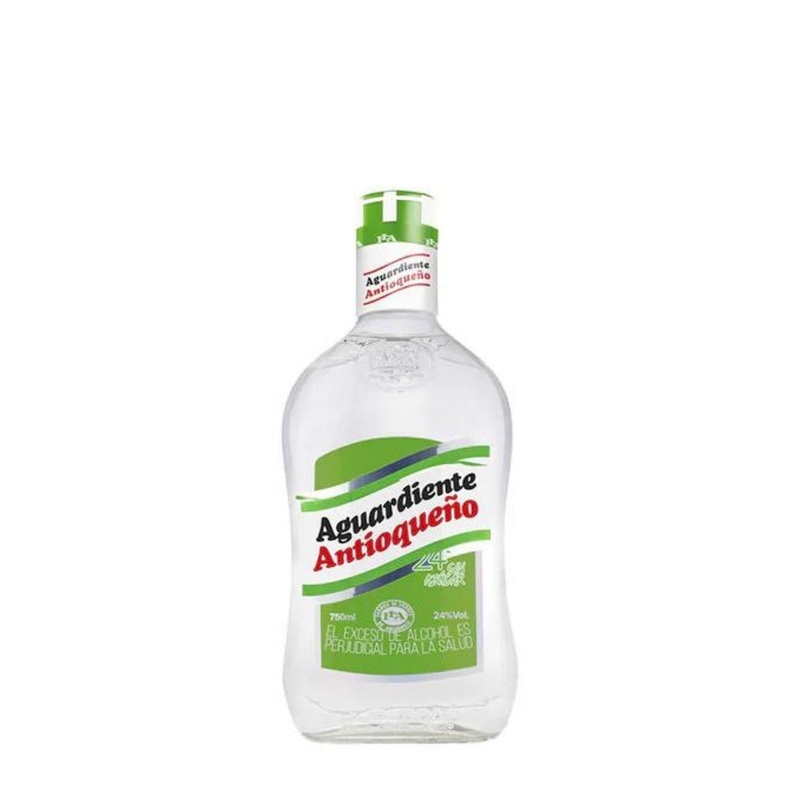 Aguardiente Antioqueo Tapa Verde / Green Cap 24 Sin Azucar No Sugar Tequila 750mL