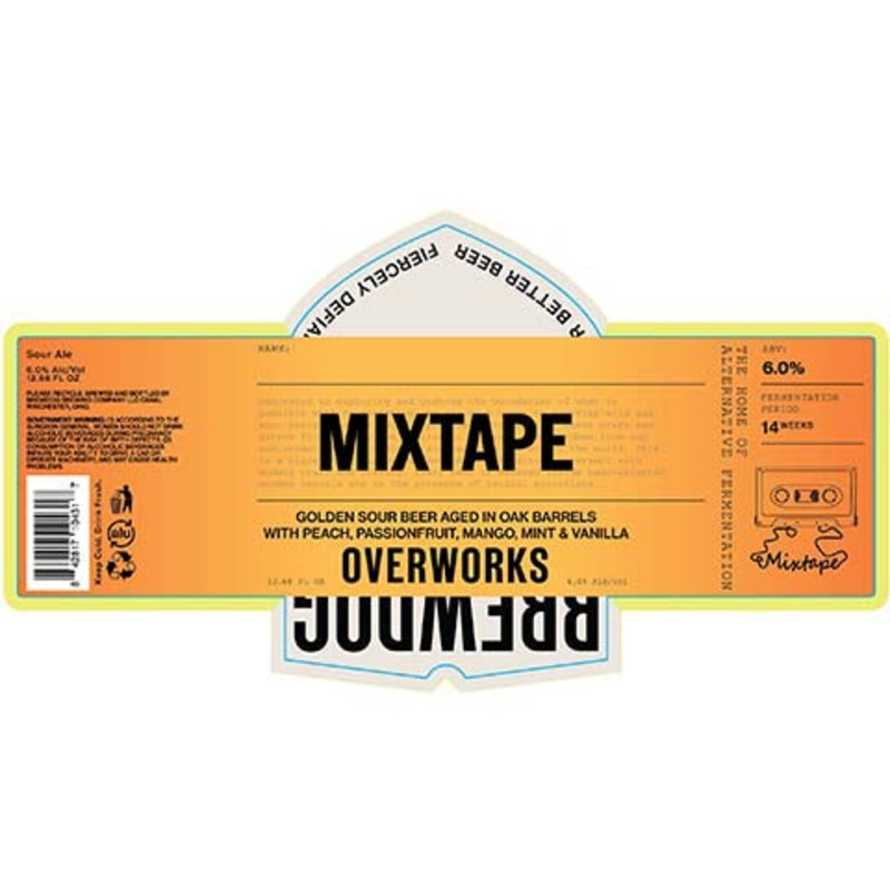 Brewdog Overworks Mixtape Golden Sour Ale 375ML BTL
