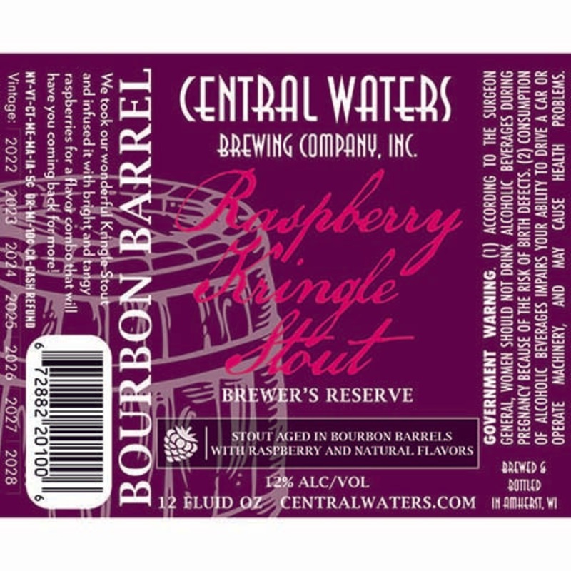 Central Waters Raspberry Kringle Stout 12OZ CBTL