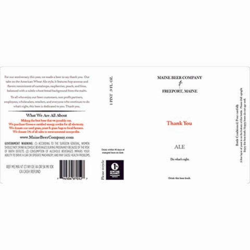 Maine Thank You Ale 500ML BTL