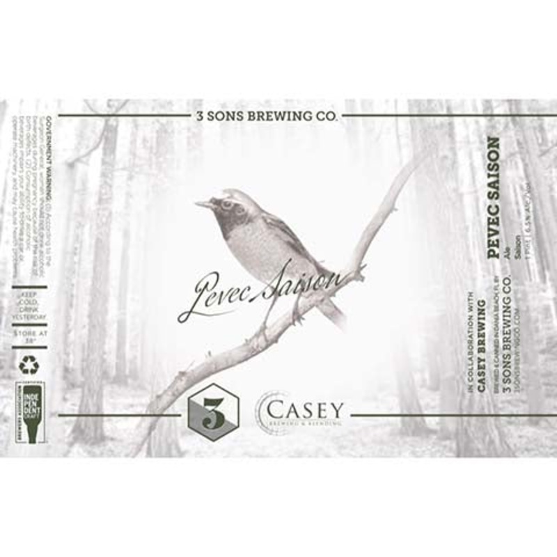 3 Sons Pevec Saison Ale 16OZ SINGLE CAN