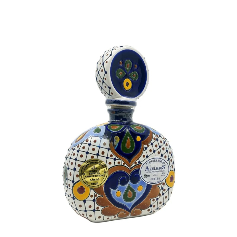 Azulejos Aejo Ultra Premium Tequila 750mL (Ceramic Multicolor)