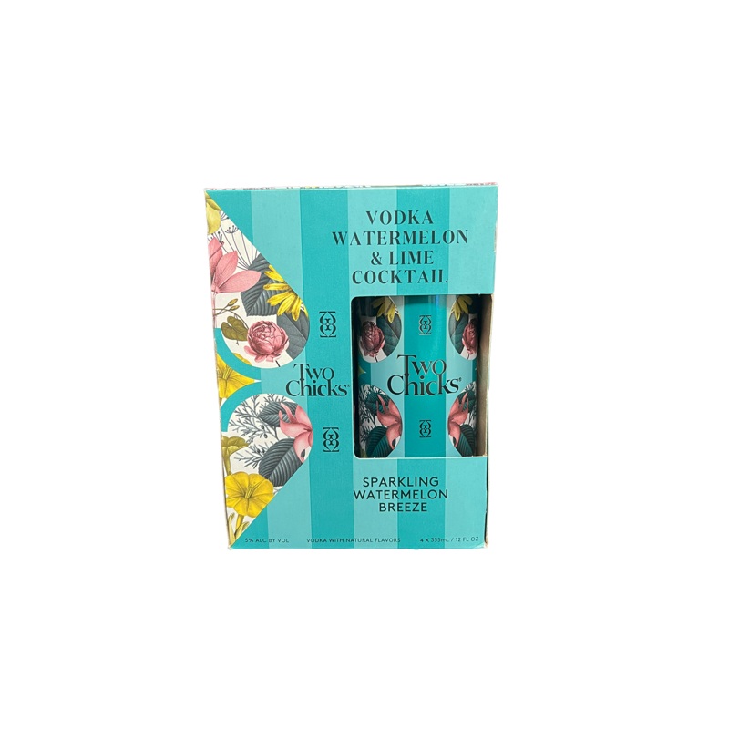 Two Chicks Watermelon & Lime Cocktail 4 Pack Cans