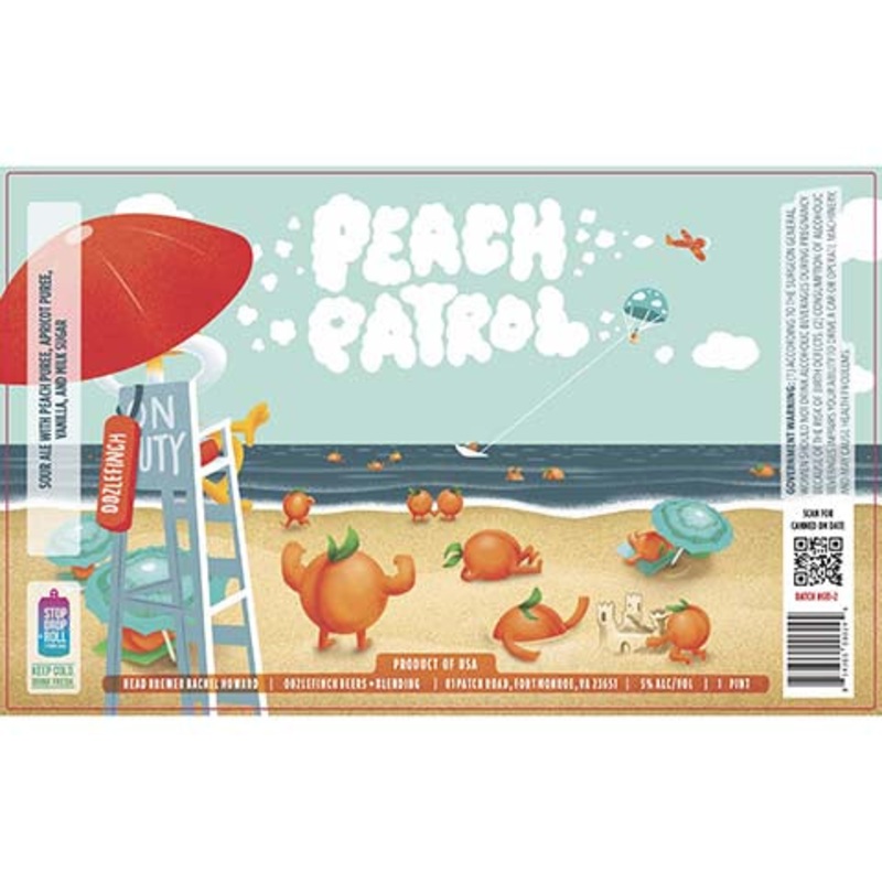 Oozlefinch Peach Patrol Sour Ale 16OZ SINGLE CAN