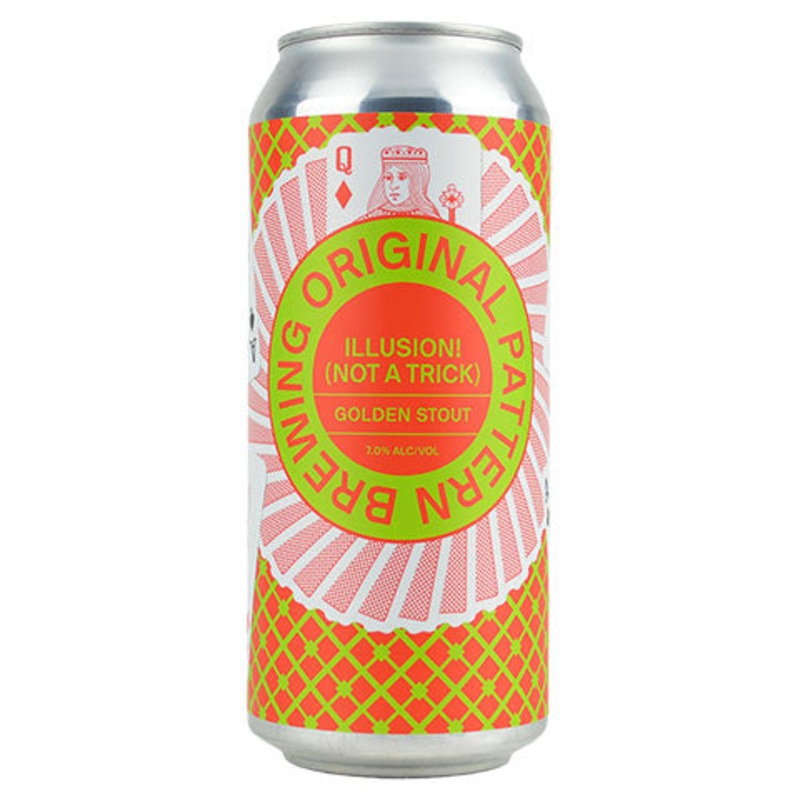 Original Pattern Illusion! (Not A Trick) White Stout 16OZ SINGLE CAN