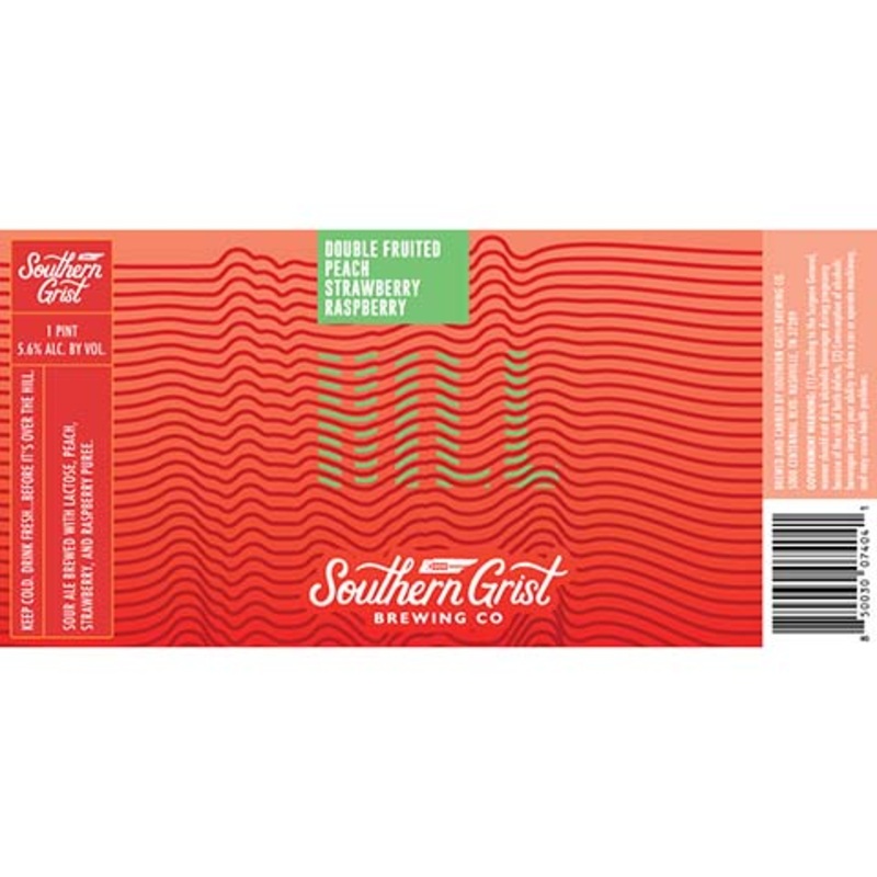 Southern Grist Double Fruited Peach Strawberry Raspberry Hill 16OZ SINGLE CAN