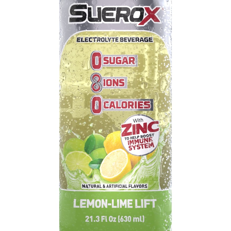 Suerox Lemon Lime Lift 12 Pack (21 oz Bottles)