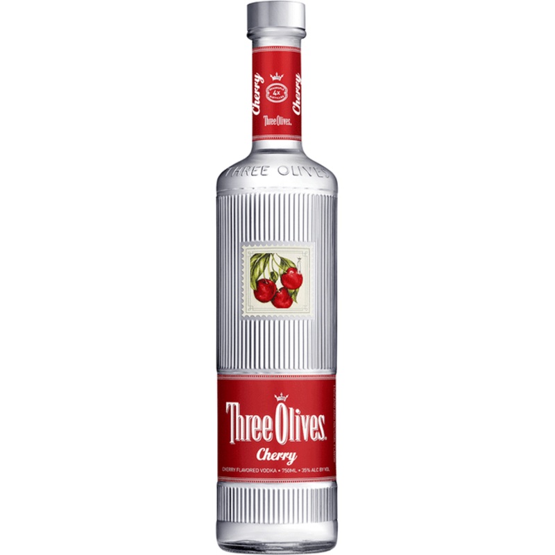 THREE OLIVES CHERRY VODKA 375 ML