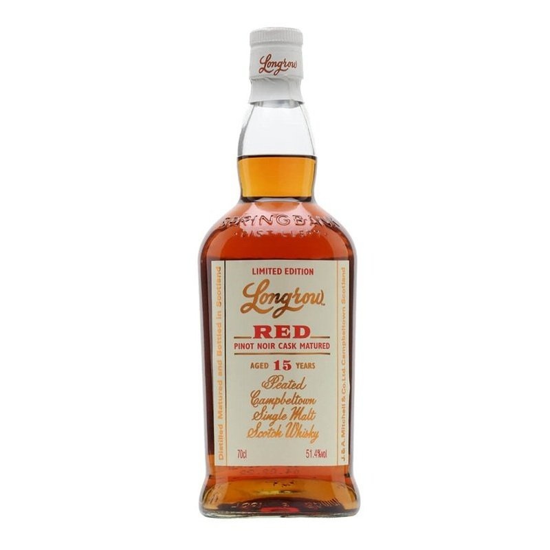 Longrow 'Red' 15 Year Old Pinot Noir Cask Matured Peated Campbeltown Single Malt Scotch Whisky 700ML BTL