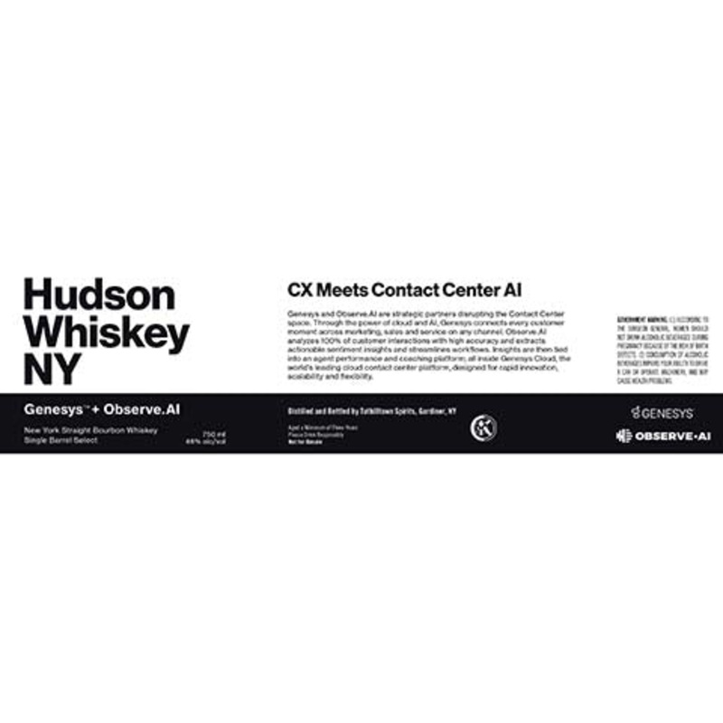 Hudson Whiskey Genesys + Observe.AI 750ML BTL