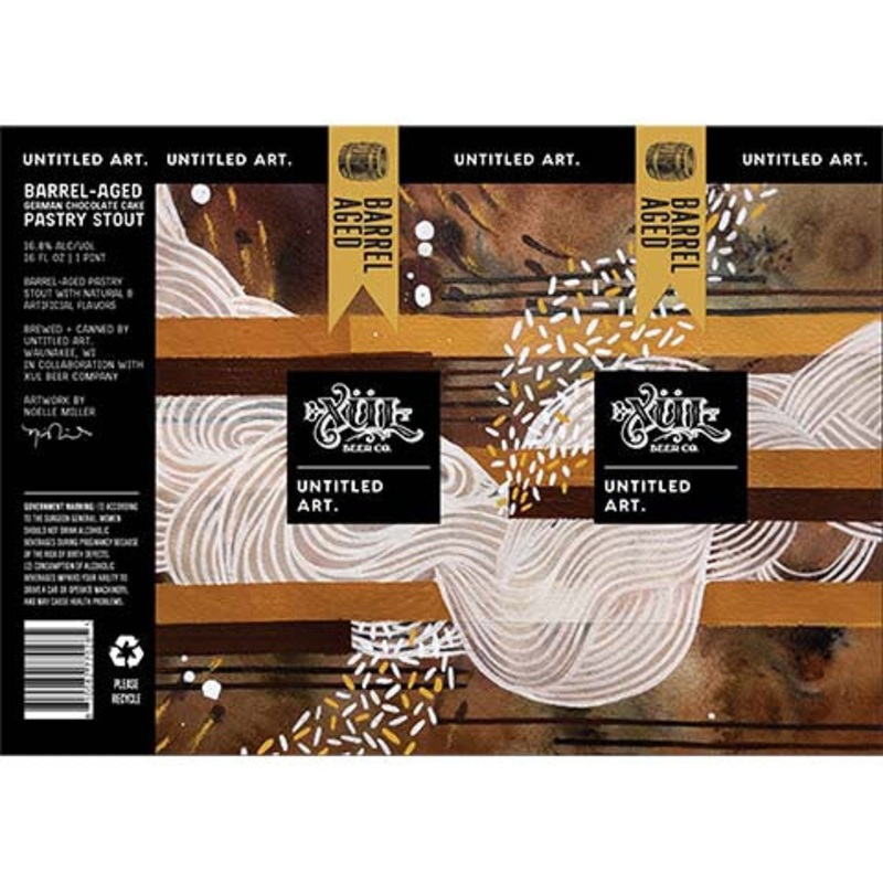 Untitled Art Barrel-Aged German Chocolate Cake Pastry Stout 16OZ SINGLE CAN