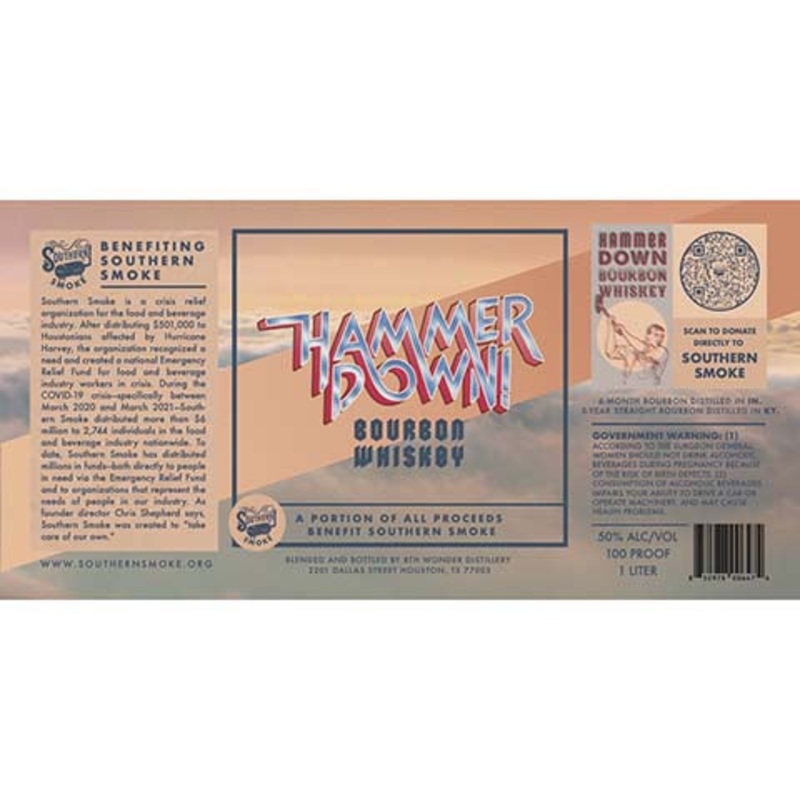 8th Wonder Hammer Down Bourbon Whiskey 1L BTL