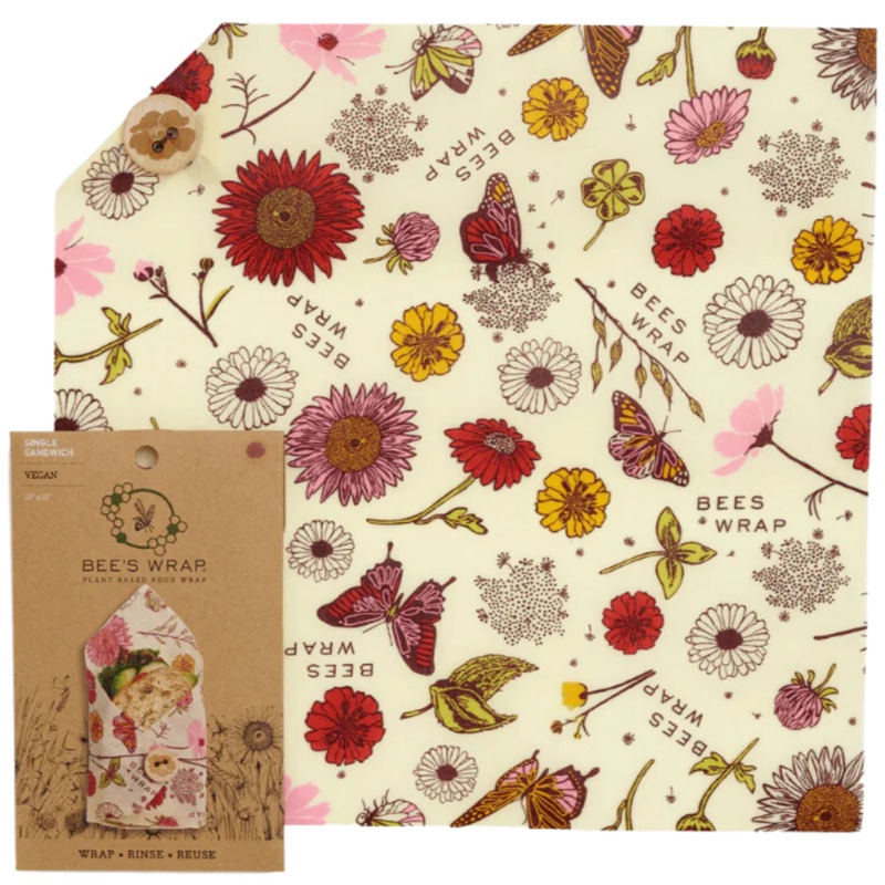 Bee's Wrap: Single Sandwich Vegan Meadow Magic