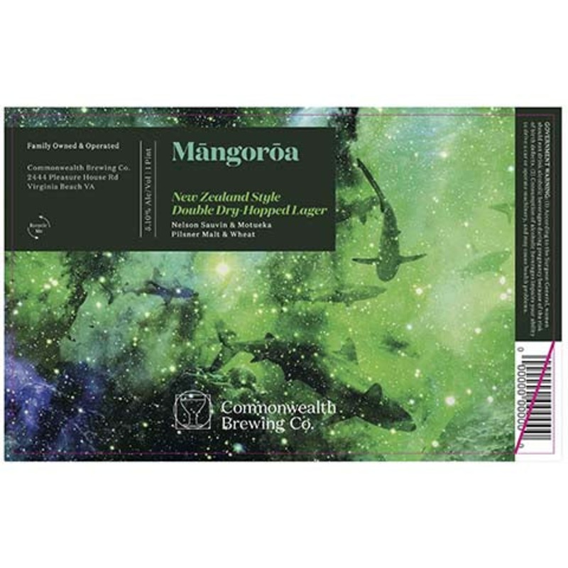 Commonwealth Mangoroa DDH Lager 16OZ SINGLE CAN