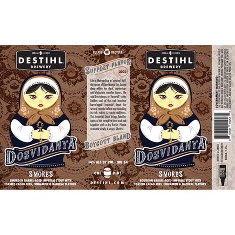 Destihl Dosvidanya S'mores Imperial Stout 16OZ SINGLE CAN