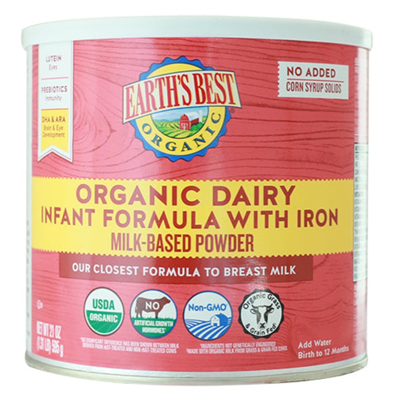 Earth's Best Organic Infant & Baby Formula 21OZ CAN