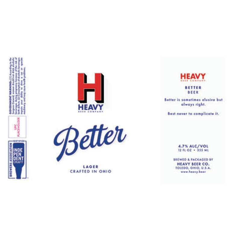 Heavy Beer Better Lager 355ML BTL