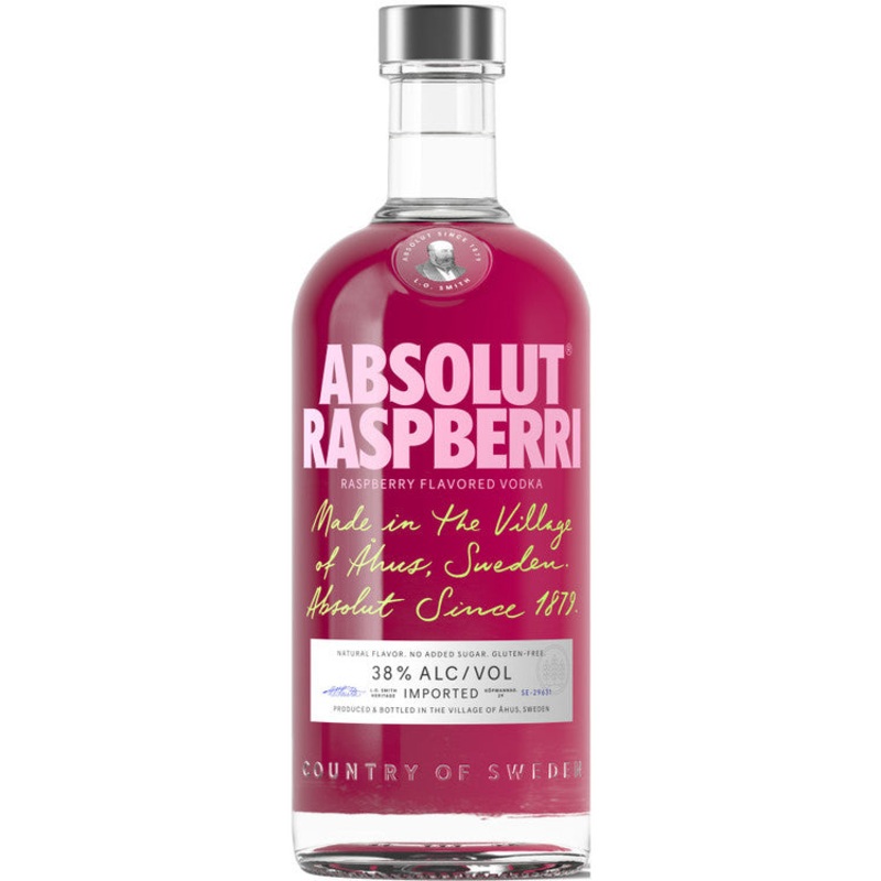 ABSOLUT RASPBERRY FLAVORED VODKA RASPBERRI 76 750ML 750ML