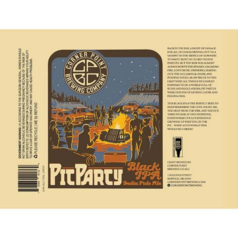 Corner Point Pit Party Black IPA 16OZ SINGLE CAN