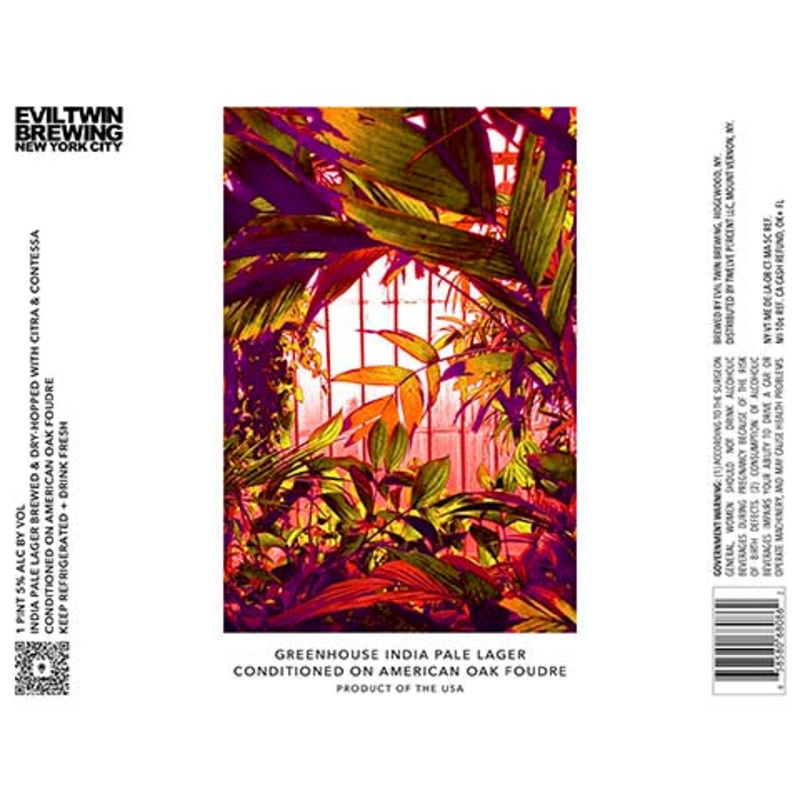Evil Twin Greenhouse India Pale Lager 16OZ SINGLE CAN