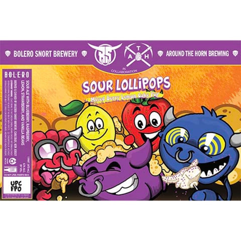 Bolero Snort Sour Lollipops Sour 16OZ SINGLE CAN