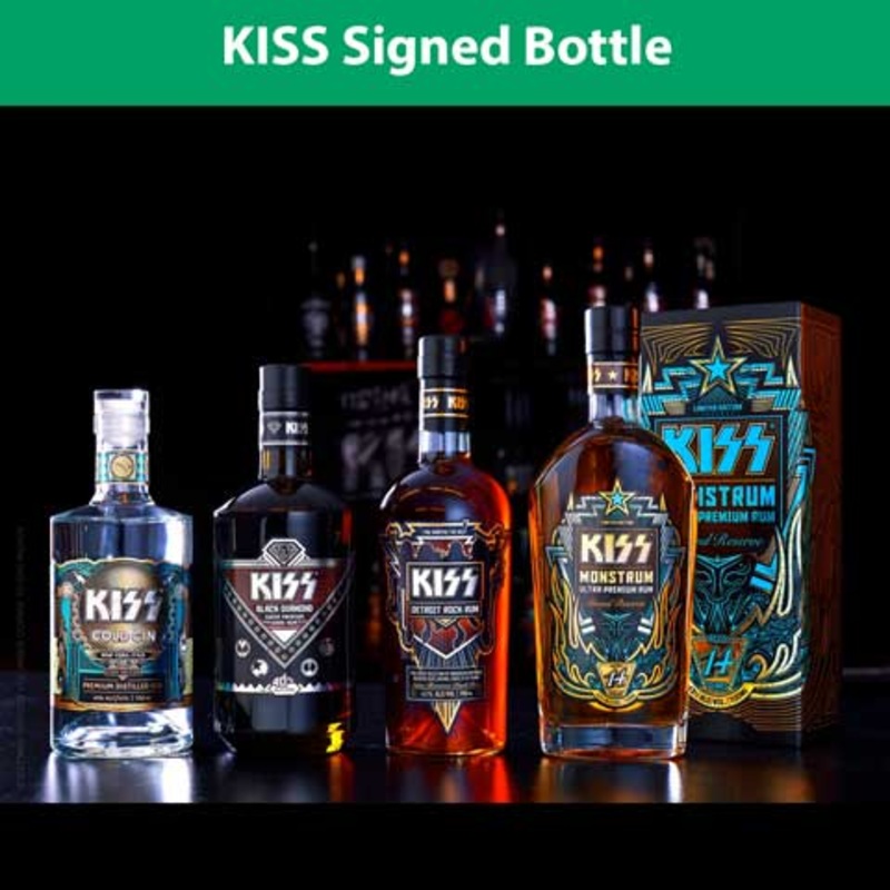 Signed KISS Bottle 9am 1 Signed Black Diamond 4PK 700ML BTL (Free Shipping)