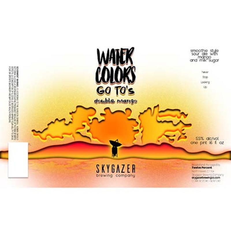 Skygazer Watercolors Go To's Double Mango Smoothie Sour Ale 16OZ SINGLE CAN