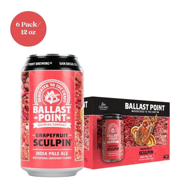 Ballast Point Grapefruit Sculpin IPA Beer 12 fl oz 6pk cans