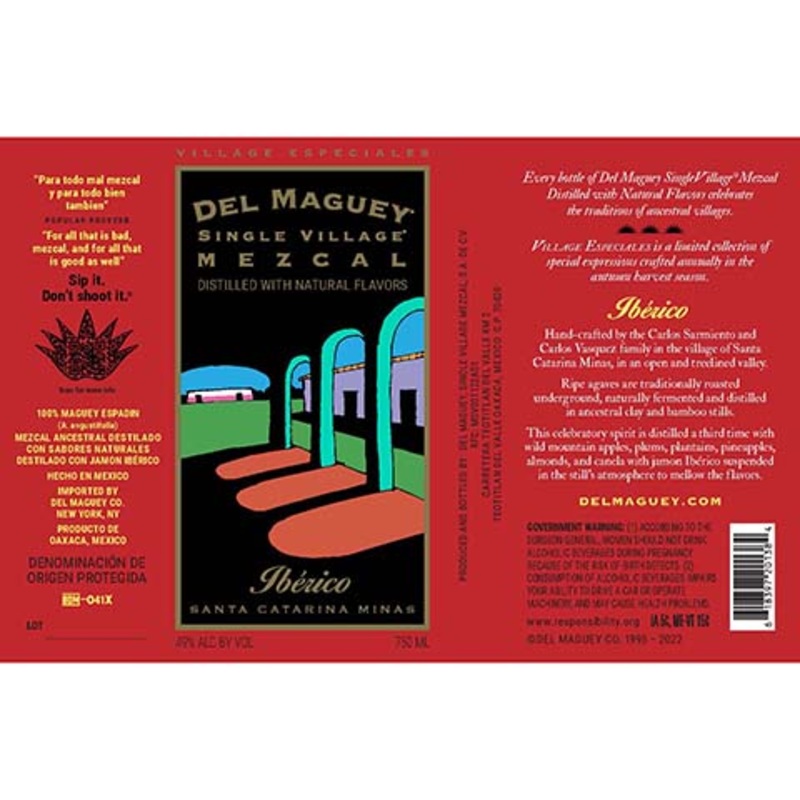 Del Maguey Single Village Ibrico Mezcal 750ML BTL