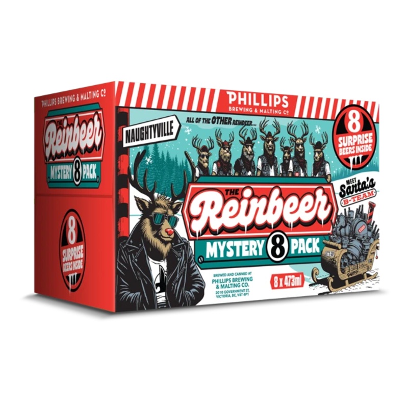 PHILLIPS REINBEER HOLIDAY MYSTERY MIX 473ML 8PK CAN @ Kelowna [1055405] 3784 ml