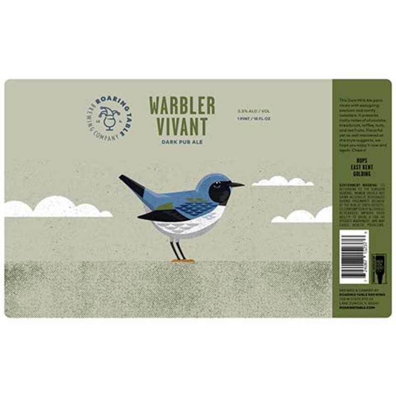 Roaring Table Warbler Vivant Dark Pub Ale 16OZ SINGLE CAN