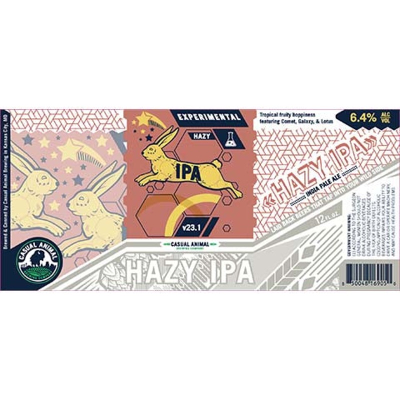 Casual Animal Experimental Hazy IPA 12OZ SINGLE CAN