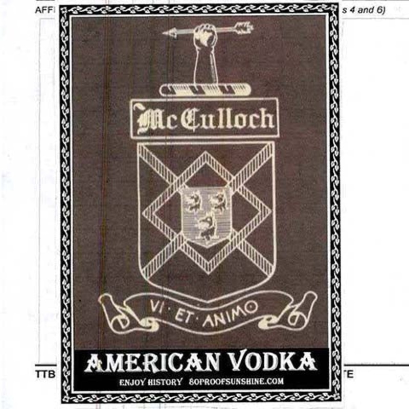 John McCulloch American Vodka 750ML BTL