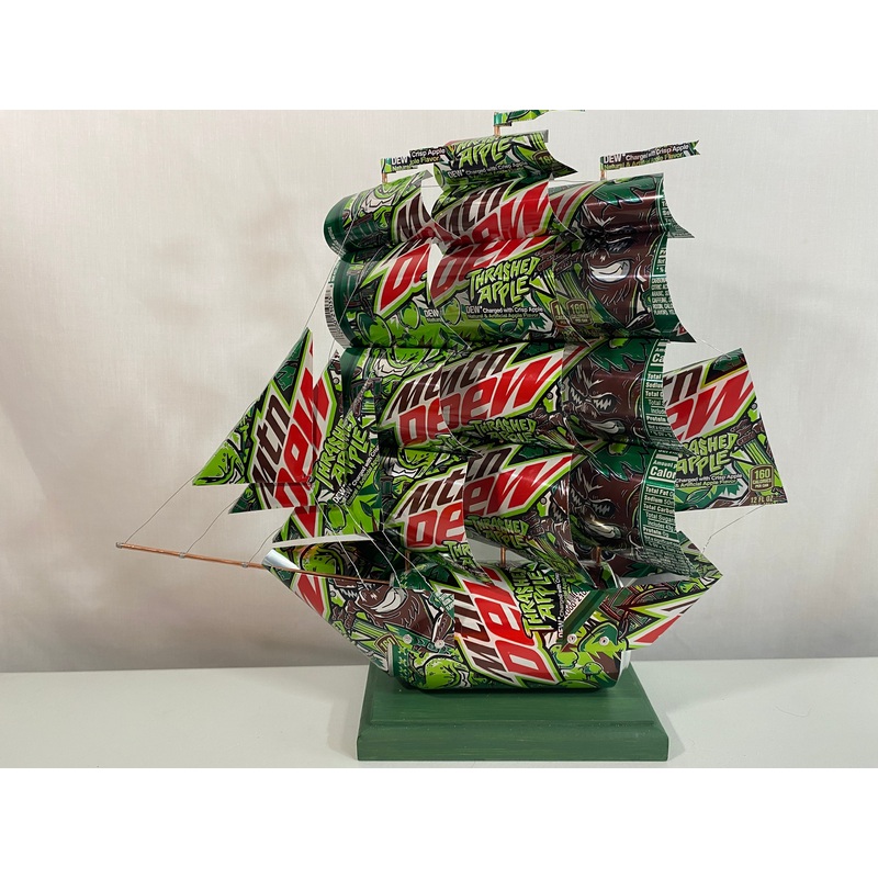 Mountain Dew Thrashed Apple Soda Can Ship