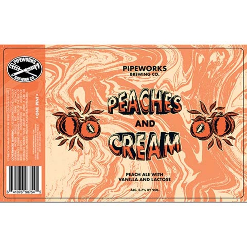 Pipeworks Peaches and Cream Ale 16OZ SINGLE CAN