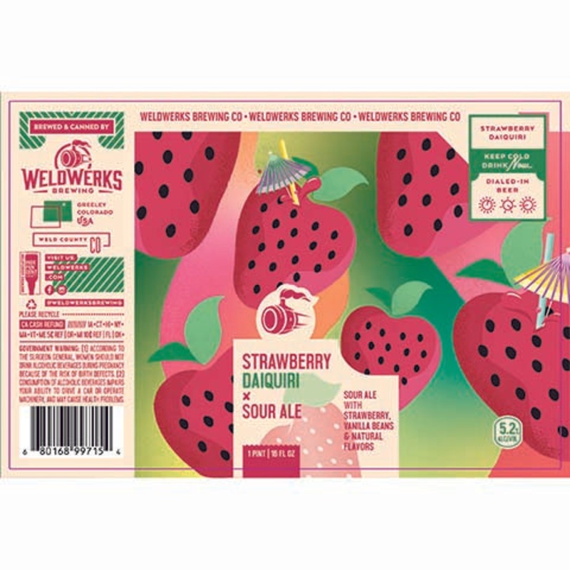 Weldwerks Strawberry Daiquiri Sour Ale 16OZ SINGLE CAN