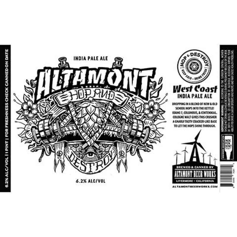 Altamont Hop & Destroy IPA 16OZ SINGLE CAN