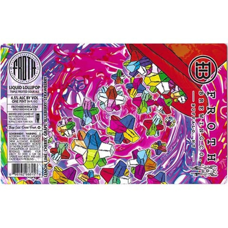 Froth Liquid Lollipop Triple Fruited Sour Ale 16OZ SINGLE CAN