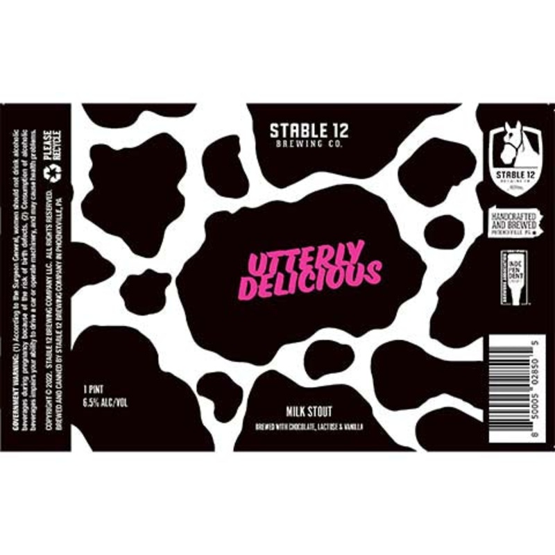 Stable 12 Utterly Delicious Milk Stout 16OZ SINGLE CAN