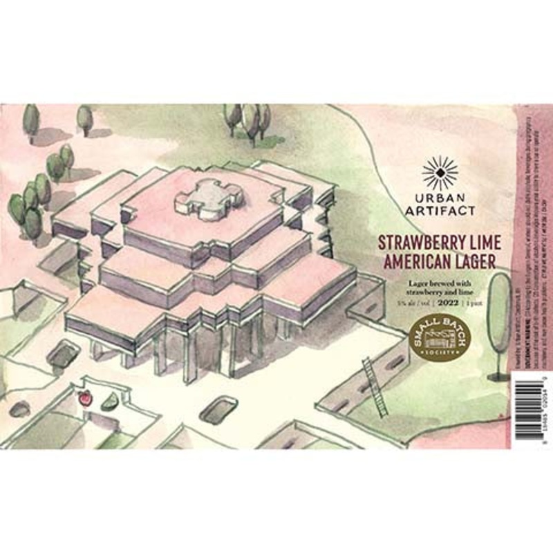 Urban Artifact Strawberry Lime Lager 16OZ SINGLE CAN