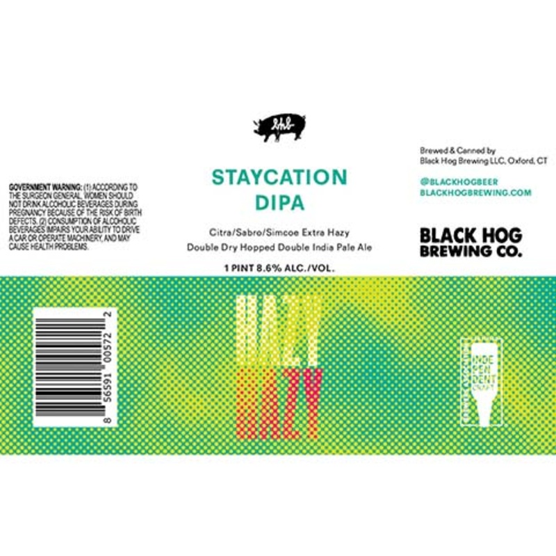 Black Hog Hazy Hazy Staycation DIPA 16OZ SINGLE CAN